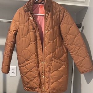 J. Crew Signature Puffer with Pink Lining